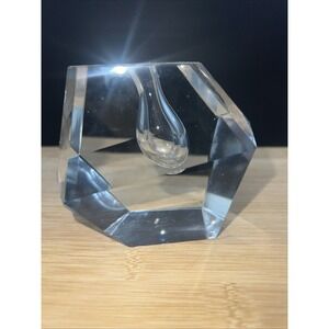 MCM Orchid Vase Timo Sarpaneva Cut Crystal Mid Century Modern Art Glass